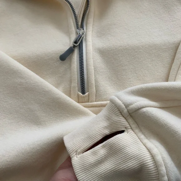 1/2 Zip Funnel Neck Crop Sweater - Picture 4 of 6